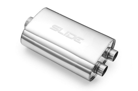 Sportowy tłumik środkowy 51mm 2" 350mm Y-pipe Slide 304SS