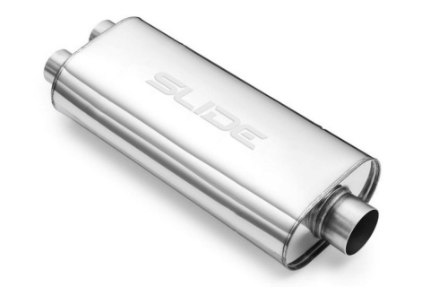 Sportowy tłumik środkowy 57mm 2,25" 550mm Y-pipe Slide 304SS