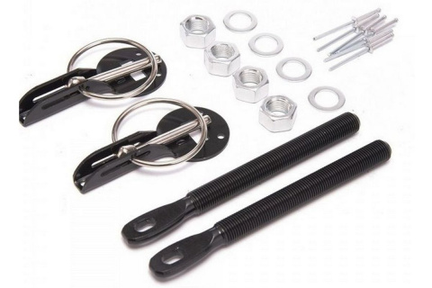 Zapinki maski BM SPORT kołkowe czarne