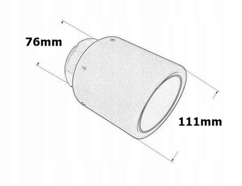 KOŃCÓWKA TŁUMIKA 111mm CARBON BM SPORT