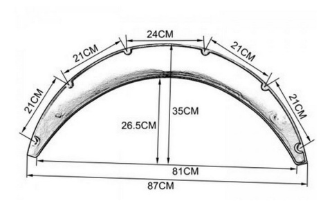 Poszerzenia nadkoli big czarne +55mm 4 sztuki