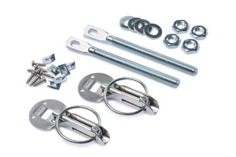 Zapinki maski Sparco kołkowe silver stalowe