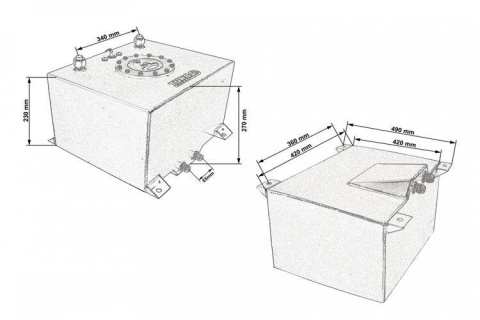 Zbiornik paliwa TurboWorks 40L z czujniikiem