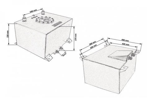 Zbiornik paliwa TurboWorks 40L z czujnikiem