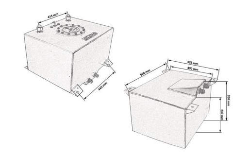 Zbiornik paliwa TurboWorks 50L z czujniikiem
