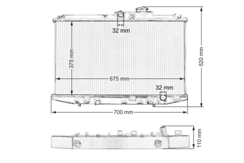 Chłodnica wody TurboWorks Honda Accord 6 1998-2002