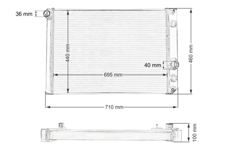 Chłodnica wody TurboWorks Chevrolet Corvette C4 1989-1996