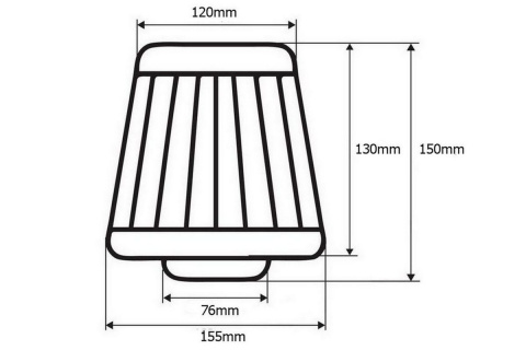 Filtr stożkowy Carmotion do 240KM 60-76mm zielony