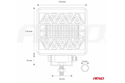 Lampa robocza led 42W 12-24V 2100LM