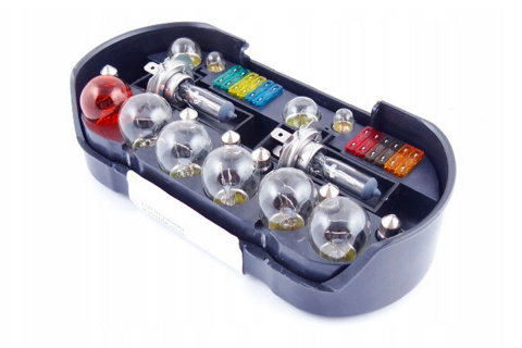 ZESTAW ZAPASOWYCH ŻARÓWEK H7 12V + BEZPIECZNIKI 30 ELEMENTÓW