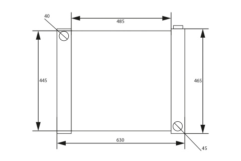 Chłodnica wody uniwersalna 630x465x80mm