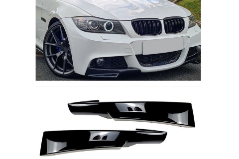 Dokładka zderzaka przód BMW E90 E91 2009-2012 FLAPSY czarny połysk