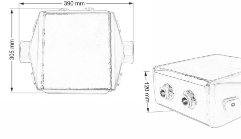 Intercooler wodny 250x280x120 3" 2x0st TurboWorks