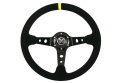 Kierownica zamszowa EVOLUTION X 350mm offset 80mm