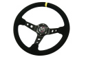 Kierownica zamszowa EVOLUTION X 350mm offset 80mm