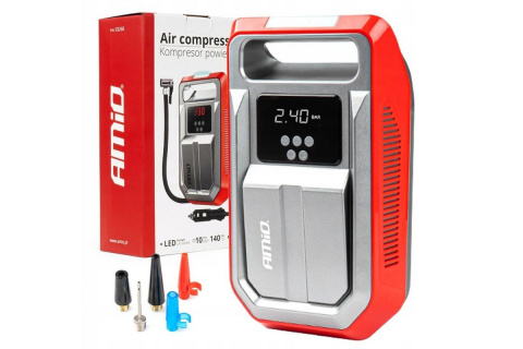 Kompresor samochodowy 12V 140 PSI 5 adapterów