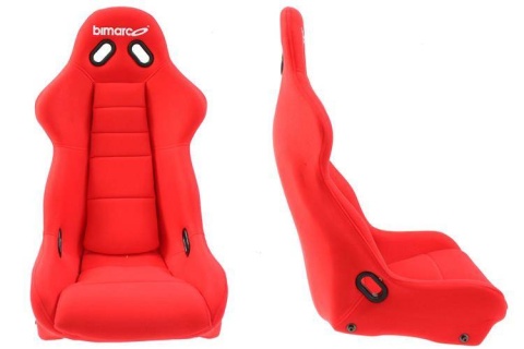 Fotel sportowy Bimarco Cobra III welur red