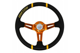 Kierownica sportowa ProRacing 350mm offset 80mm skóra Drift