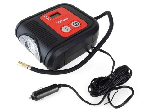 Kompresor samochodowy cyfrowy 12V 150 PSI latarka 3 adaptery