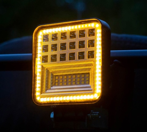 Lampa robocza led 126W 12-24V 3360LM halogen + obrysowa