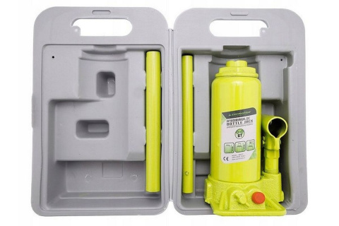 Lewarek hydrauliczny 6T słupkowy butelkowy + walizka