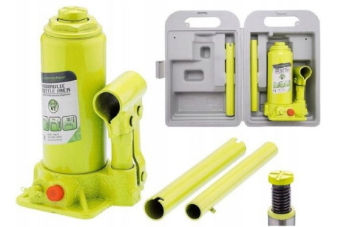 Lewarek hydrauliczny 2T słupkowy butelkowy + walizka