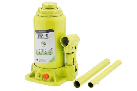 Lewarek hydrauliczny 12T słupkowy butelkowy + walizka