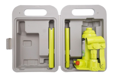 Lewarek hydrauliczny 2T słupkowy butelkowy + walizka