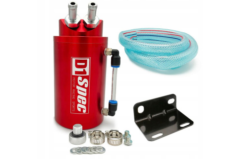 Oil catch tank D1Spec 0,7l 15mm red replica