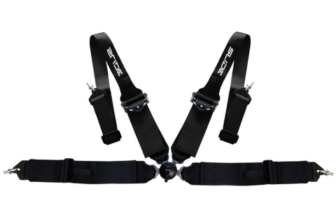 Pasy sportowe 4 punktowe 2" + 3" Slide Quick czarne