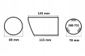 Końcówka tłumika AUDI TSI TFSI TDI montaż 68-72mm CHROM