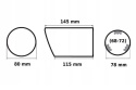 Końcówka tłumika AUDI TSI TFSI TDI montaż 68-72mm CHROM