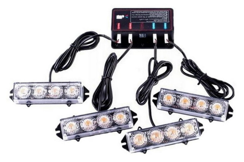 Lampy ostrzegawcze led 16W 12V stroboskop pilot