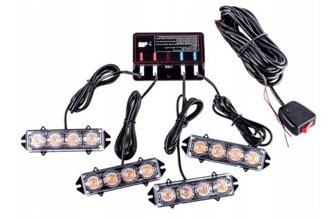 Lampy ostrzegawcze led 16W 12V stroboskop pilot