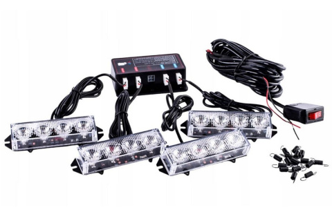 Lampy ostrzegawcze led 16W 12V stroboskop pilot