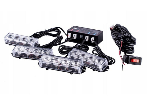 Lampy ostrzegawcze led 16W 12V stroboskop pilot