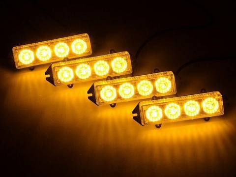 Lampy ostrzegawcze led 16W 12V stroboskop pilot