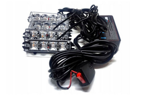 Lampy ostrzegawcze led 16W 12V stroboskop pilot