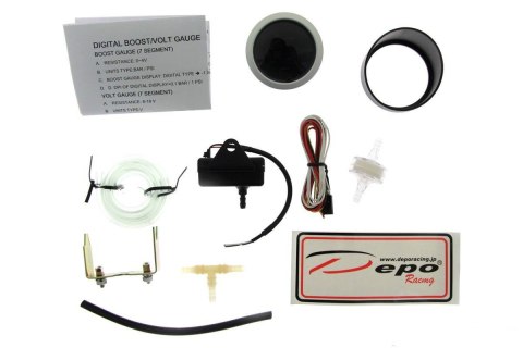 Zegar Depo LED 2w1 52mm TURBO, WOLTOMIERZ