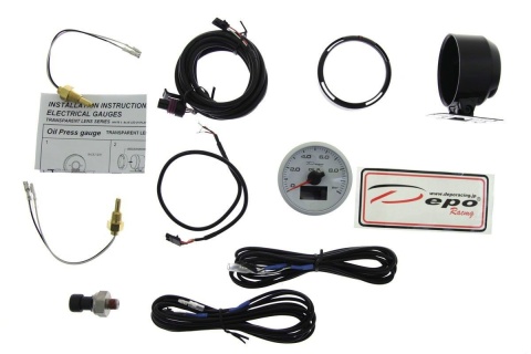 Zegar Depo WBL 4w1 60mm CIŚNIENIA OLEJU WOLTOMIERZ TEMPERATURY WODY OLEJU
