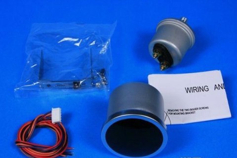 Zegar Pro 52mm CIŚNIENIA OLEJU Blue&White