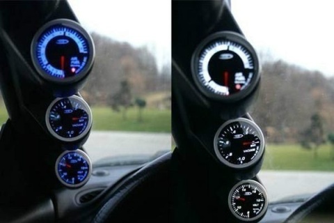 Zegar Pro 52mm TURBO ELECTRIC Blue&White