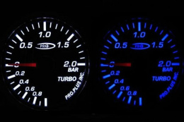 Zegar Pro 52mm TURBO ELECTRIC Blue&White