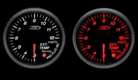 Zegar Pro 52mm TEMPERATURY SPALIN Red&White