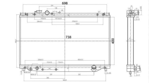 Chłodnica wody TurboWorks TOYOTA SUPRA MK4 TURBO