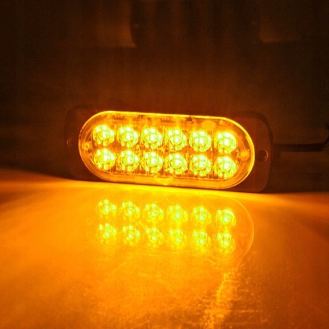 Lampy ostrzegawcze led 24W 12V stroboskop pilot