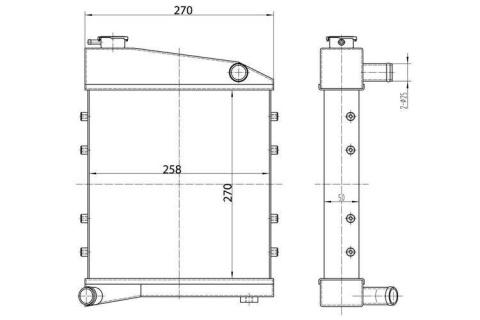 Chłodnica wody TurboWorks MINI COOPER CLASSIC 1959-1991
