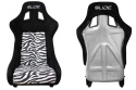 Fotel sportowy Slide KS2 Premium Black & Zebra Welur Silver Glitter