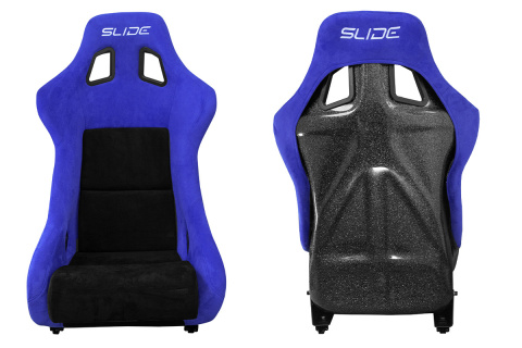 Fotel sportowy Slide KS2 Premium Black & Purple Welur Black Glitter