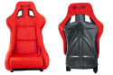 Fotel sportowy Slide KS2 Premium Red Welur Black Glitter